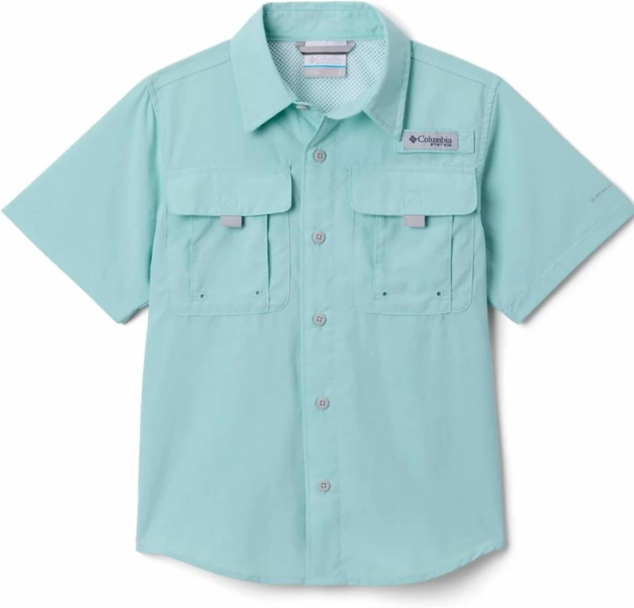 Columbia Boys' Bahama II Short Sleeve Shirt - Quick-Dry, UPF Sun Protection Kids' Travel & Outdoor Shirt