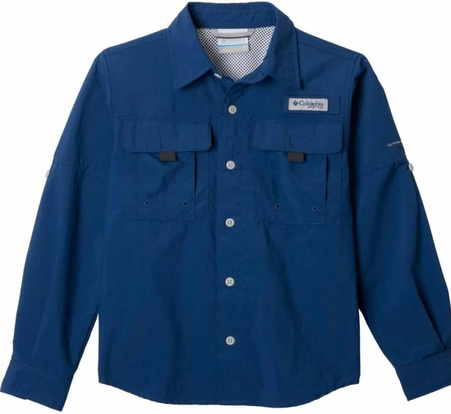 Columbia Boys' Bahama II Long Sleeve Shirt - Lightweight, Quick-Dry, UPF Sun Protection